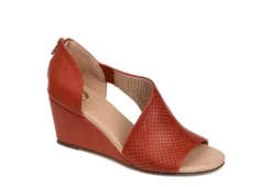 Journee Collection Womens Aretha Wedge Sandal - Rust