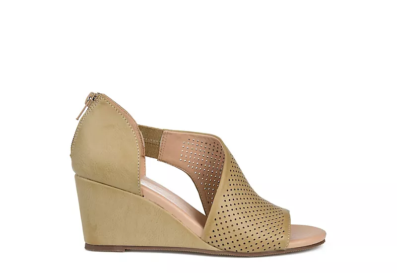 Journee Collection Womens Aretha Wedge Sandal - Taupe 2 Journee Collection Womens Aretha Wedge Sandal - Taupe - Image 2