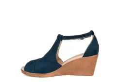 Journee Collection Womens Kedzie Wedge Sandal - Blue -Deals All Walk Styles Store US 01 102266 03