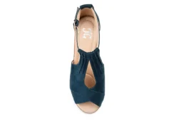 Journee Collection Womens Kedzie Wedge Sandal - Blue -Deals All Walk Styles Store US 01 102266 05