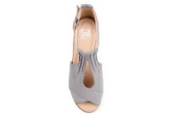 Journee Collection Womens Kedzie Wedge Sandal - Grey -Deals All Walk Styles Store US 01 102267 05