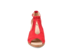 Journee Collection Womens Kedzie Wedge Sandal - Red -Deals All Walk Styles Store US 01 102268 02