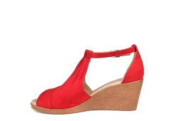 Journee Collection Womens Kedzie Wedge Sandal - Red -Deals All Walk Styles Store US 01 102268 03