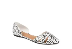 Journee Collection Womens Brandee Flat - Animal