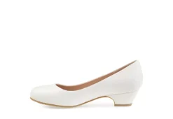 Journee Collection Womens Saar Pump - White -Deals All Walk Styles Store US 01 103360 03