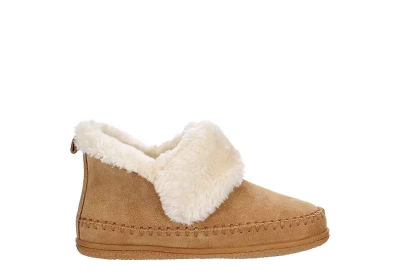 Minnetonka Womens Jule Bootie Slipper - Tan 2 Minnetonka Womens Jule Bootie Slipper - Tan - Image 2