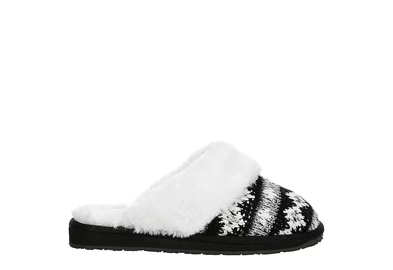 Minnetonka Womens Twyla Scuff Slipper - Black 2 Minnetonka Womens Twyla Scuff Slipper - Black - Image 2