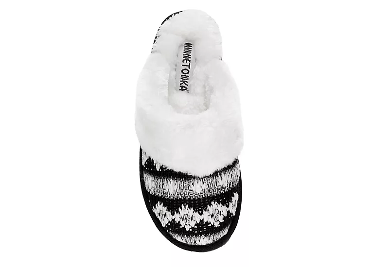 Minnetonka Womens Twyla Scuff Slipper - Black 6 Minnetonka Womens Twyla Scuff Slipper - Black - Image 6