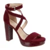 Limelight Womens Lainey Platform Sandal - Wine