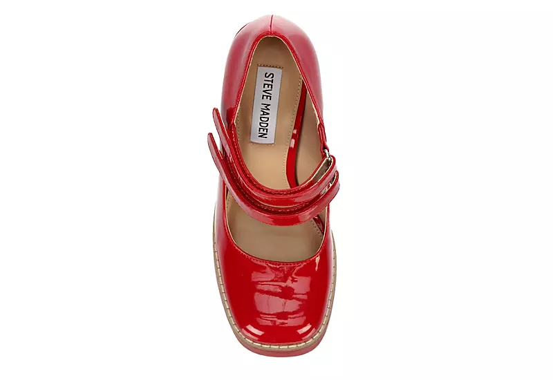 Steve Madden Womens Twice Pump - Red 6 Steve Madden Womens Twice Pump - Red - Image 6