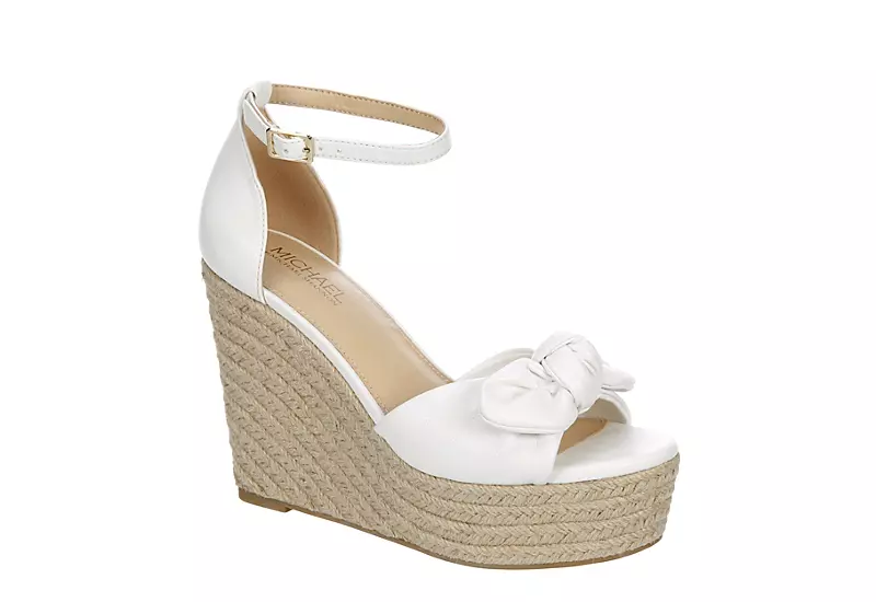 Michael By Michael Shannon Womens Baye Wedge Sandal - White 1 Michael By Michael Shannon Womens Baye Wedge Sandal - White