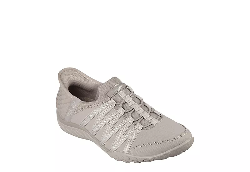 Skechers Womens Slip-ins Breathe Easy Roll With Me Sneaker - Taupe 1 Skechers Womens Slip-ins Breathe Easy Roll With Me Sneaker - Taupe