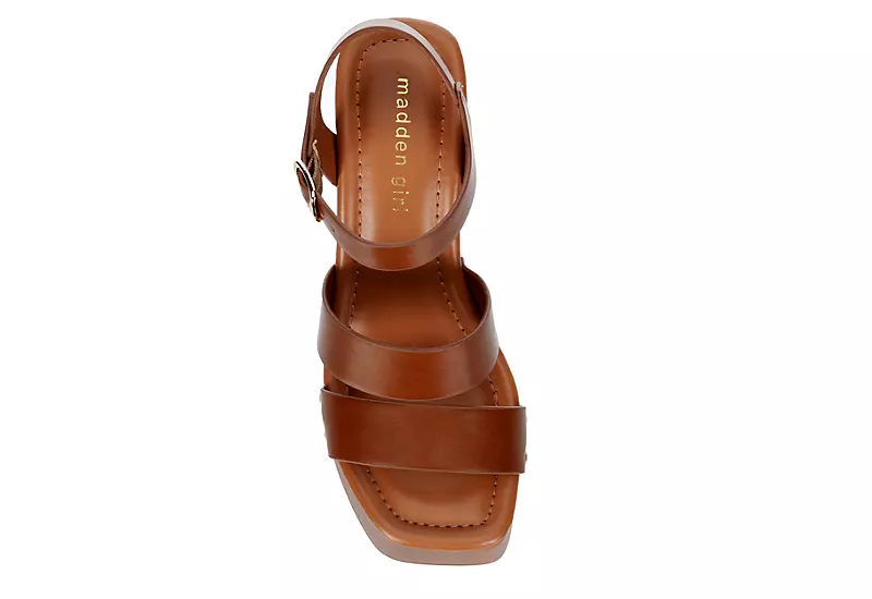 Madden Girl Womens Greenville Platform Sandal - Cognac 6 Madden Girl Womens Greenville Platform Sandal - Cognac - Image 6