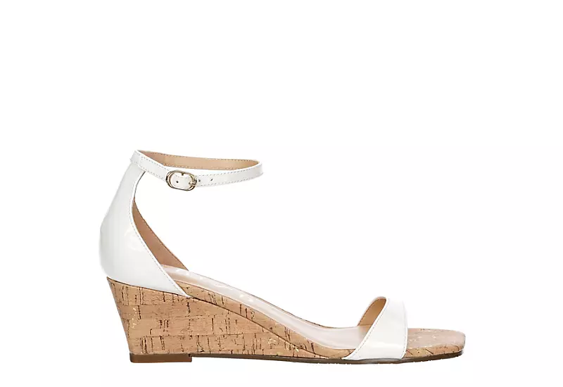 Unisa Womens Karder Wedge Sandal - White 2 Unisa Womens Karder Wedge Sandal - White - Image 2