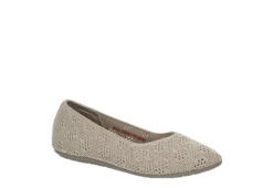 Skechers Womens Cleo 2.0 Knitty Witty Flat - Taupe