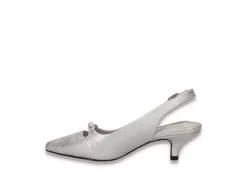 Easy Street Womens Emerin Slingback Pump - Silver -Deals All Walk Styles Store US 01 108061 03