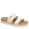 Reef Womens Banded Horizon Hi Slide Sandal - White