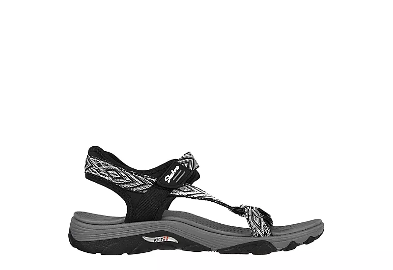 Skechers Womens Arch Fit Reggae Outdoor Sandal - Black 2 Skechers Womens Arch Fit Reggae Outdoor Sandal - Black - Image 2