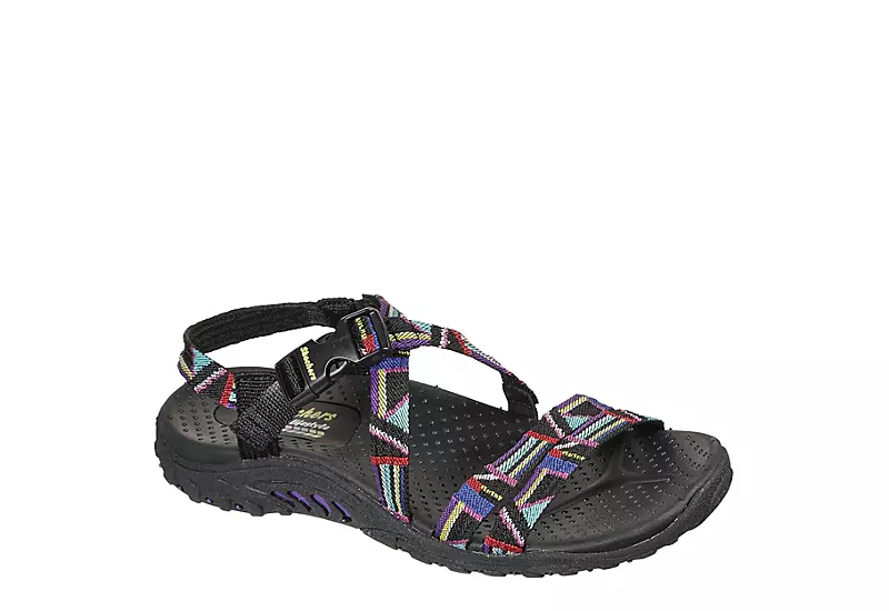 Skechers Womens Reggae Native Vibez Outdoor Sandal - Black 1 Skechers Womens Reggae Native Vibez Outdoor Sandal - Black