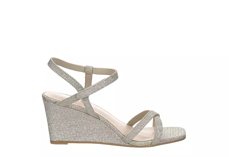 Maripe Womens Lexie Wedge Sandal - Silver 2 Maripe Womens Lexie Wedge Sandal - Silver - Image 2