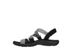 Skechers Womens Reggae Slim - Sweet Route Womens Sandal - Black -Deals All Walk Styles Store US 01 202492 02