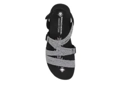 Skechers Womens Reggae Slim - Sweet Route Womens Sandal - Black -Deals All Walk Styles Store US 01 202492 03
