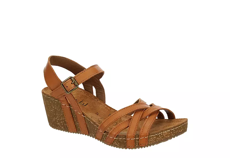 Bjorndal Womens Lily Wedge Sandal - Tan 1 Bjorndal Womens Lily Wedge Sandal - Tan