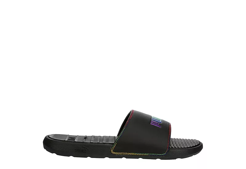 Puma Womens Cool Cat Rainbow Slide Sandal - Black 2 Puma Womens Cool Cat Rainbow Slide Sandal - Black - Image 2