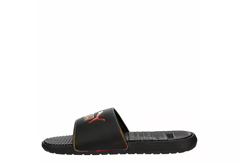 Puma Womens Cool Cat Rainbow Slide Sandal - Black 4 Puma Womens Cool Cat Rainbow Slide Sandal - Black - Image 4