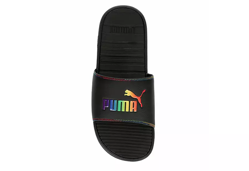 Puma Womens Cool Cat Rainbow Slide Sandal - Black 6 Puma Womens Cool Cat Rainbow Slide Sandal - Black - Image 6