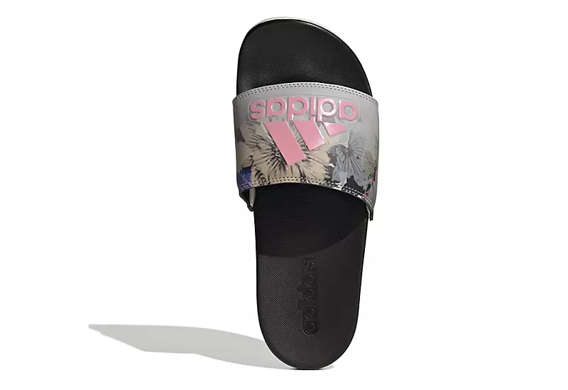 Adidas Womens Adilette Comfort Slide Sandal - Grey 4 Adidas Womens Adilette Comfort Slide Sandal - Grey - Image 4