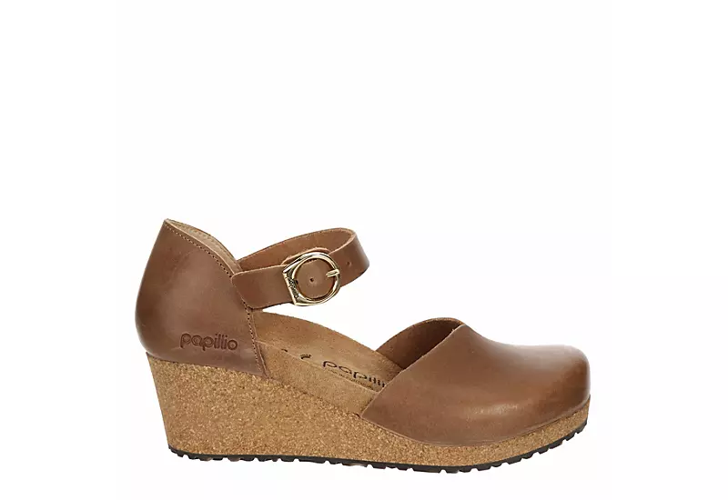 Birkenstock Womens Mary Wedge Sandal - Cognac 2 Birkenstock Womens Mary Wedge Sandal - Cognac - Image 2