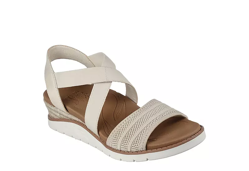 Skechers Womens Arch Fit Beach Kiss Sandal - Natural 1 Skechers Womens Arch Fit Beach Kiss Sandal - Natural