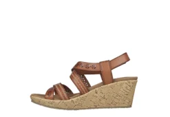 Skechers Womens Beverlee-delicate Glow Wedge Sandal - Cognac -Deals All Walk Styles Store US 01 202852 02