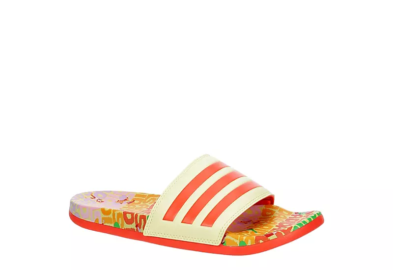Adidas Womens Adilette Comfort Slide Sandal - Pale Yellow 1 Adidas Womens Adilette Comfort Slide Sandal - Pale Yellow