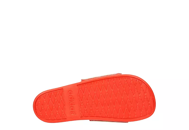 Adidas Womens Adilette Comfort Slide Sandal - Pale Yellow 7 Adidas Womens Adilette Comfort Slide Sandal - Pale Yellow - Image 7