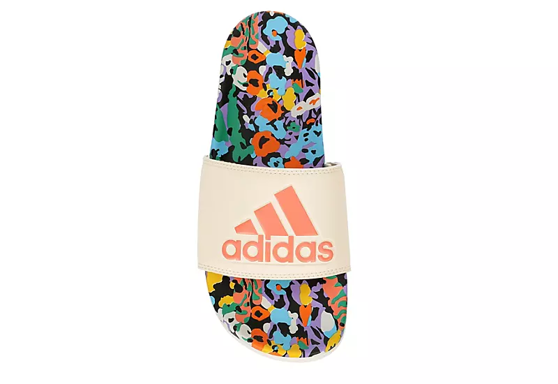 Adidas Womens Adilette Comfort Slide Sandal - Off White 6 Adidas Womens Adilette Comfort Slide Sandal - Off White - Image 6