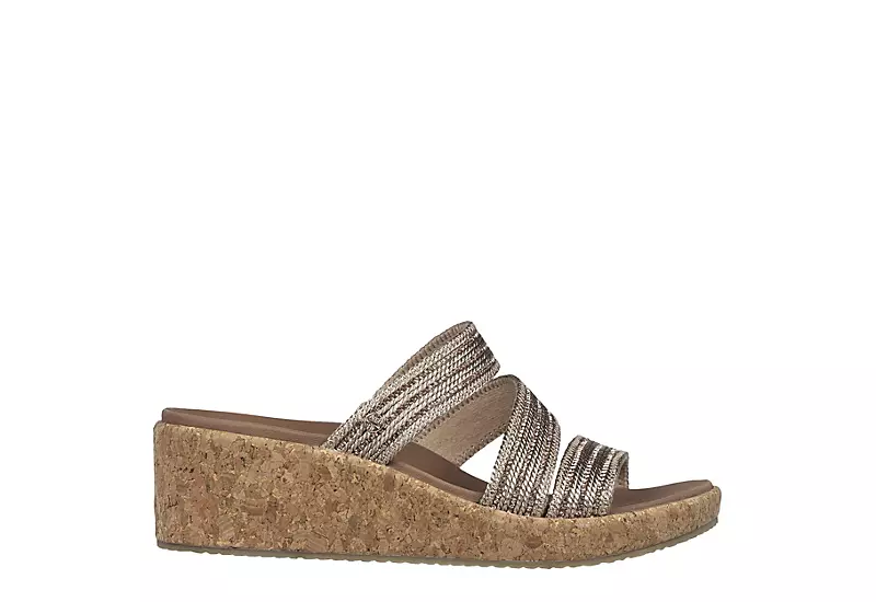 Skechers Womens Beverlee Always Classy Wedge Sandal - Rose Gold 2 Skechers Womens Beverlee Always Classy Wedge Sandal - Rose Gold - Image 2