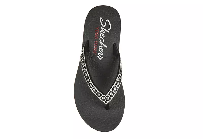 Skechers Womens Lotus Bae Flip Flop Sandal - Black 4 Skechers Womens Lotus Bae Flip Flop Sandal - Black - Image 4