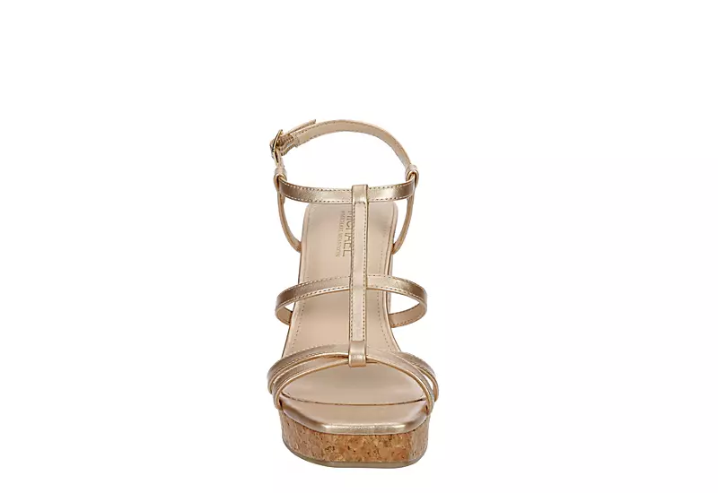 Michael By Michael Shannon Womens Natalia Wedge Sandal - Gold 3 Michael By Michael Shannon Womens Natalia Wedge Sandal - Gold - Image 3