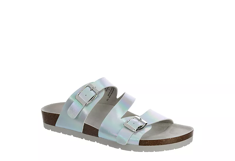 Bjorndal Womens Delaney Footbed Sandal - Silver 1 Bjorndal Womens Delaney Footbed Sandal - Silver