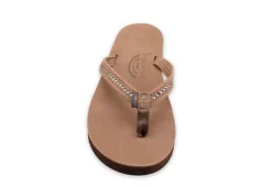 Rainbow Sandals Womens Crystal Collection Flip Flop Sandal - Brown -Deals All Walk Styles Store US 01 203323 02
