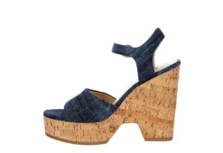 Michael By Michael Shannon Womens Maria Wedge Sandal - Denim -Deals All Walk Styles Store US 01 203328 03