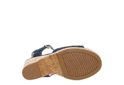 Michael By Michael Shannon Womens Maria Wedge Sandal - Denim -Deals All Walk Styles Store US 01 203328 06