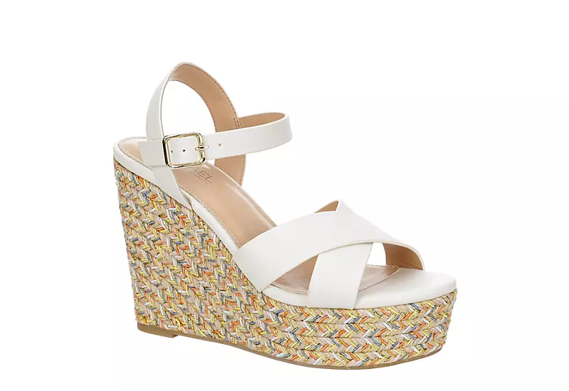 Michael By Michael Shannon Womens Luna Wedge Sandal - White 1 Michael By Michael Shannon Womens Luna Wedge Sandal - White