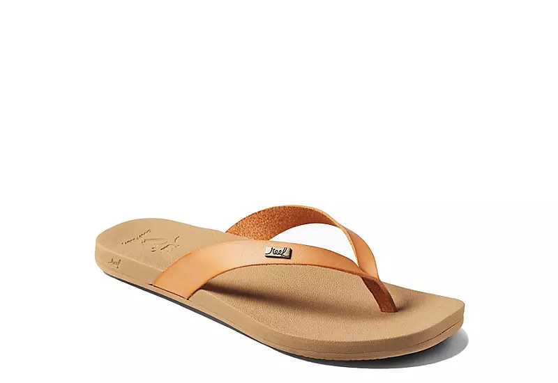 Reef Womens Stella Court Flip Flop Sandal - Orange 1 Reef Womens Stella Court Flip Flop Sandal - Orange