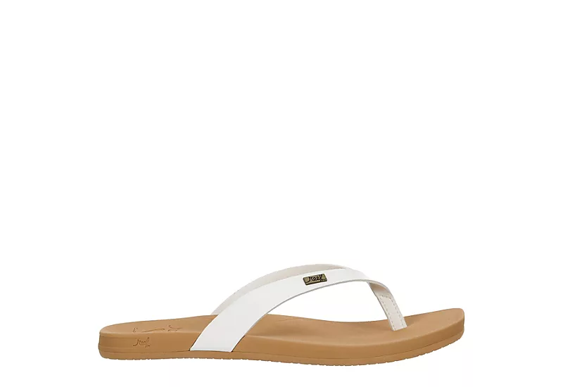 Reef Womens Stella Court Flip Flop Sandal - White 2 Reef Womens Stella Court Flip Flop Sandal - White - Image 2