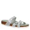 Birkenstock Womens Franca Vegan Footbed Sandal - Silver