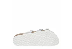 Birkenstock Womens Franca Vegan Footbed Sandal - Silver -Deals All Walk Styles Store US 01 203366 06