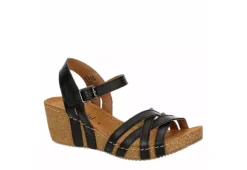 Bjorndal Womens Lily Wedge Sandal - Black